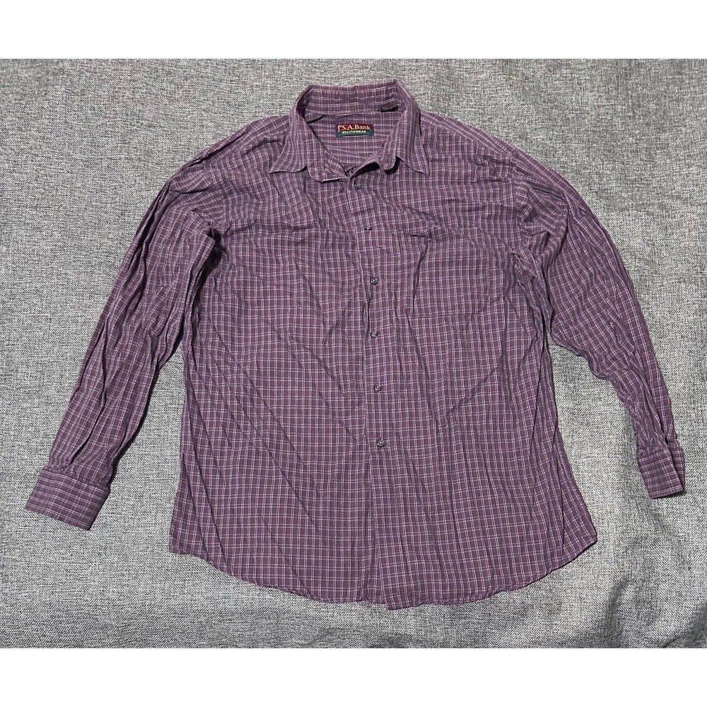 Jos A Bank Sportswear Men's‎ L Plaid Long Sleeve Shirt